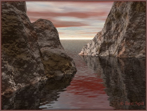 Calm Cove a 3D painting by Janet Boyd  aka Bee Spit